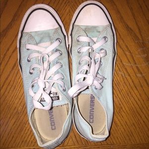 Teal fabric Converse